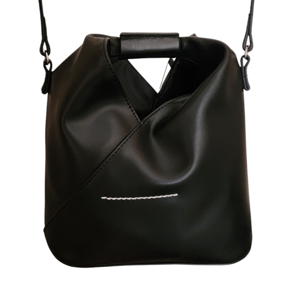 MM6 Maison Margiela Black Triangle Classic Crossbody Bag - Picture 3 of 8